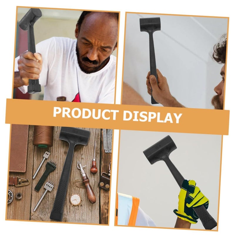 Double Faced Rubber Mallet Hammer 1 5lb Non Slip Handle Shockproof Flooring Tile Installation Tool - Image 4