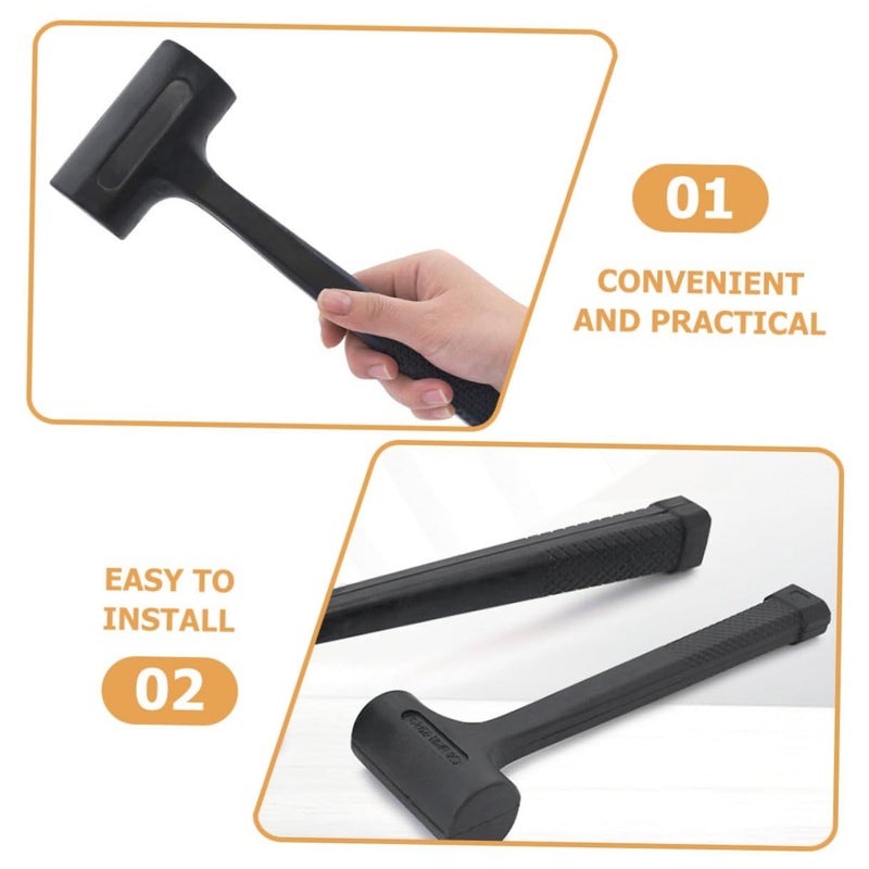 Double Faced Rubber Mallet Hammer 1 5lb Non Slip Handle Shockproof Flooring Tile Installation Tool - Image 3