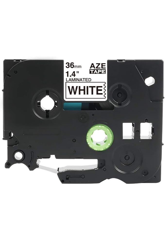 PROMASS P-Touch 36Mm Laminated Tape - Black On Whi - Image 4