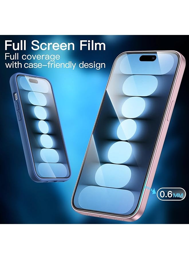 Jetech - Full Coverage Screen Protector For Iphone 15 6.1 Inch 10 Second Super Easy Installation With One Step Alignment Tray Bubble Free Tempered Glass Film Hd Clear 2 Pack - Image 1