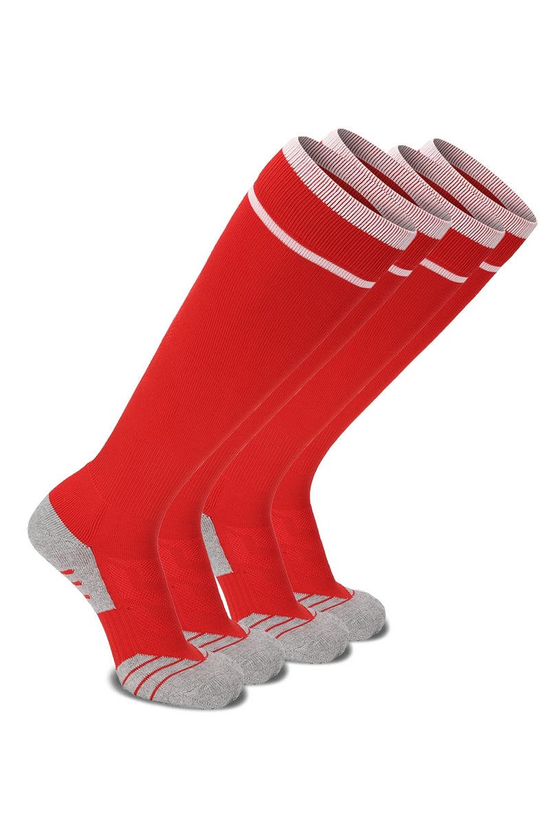 SKY WING Unisex Athletic Knee High Breathable Compression Solid Tube Soccer Football Sport Socks 1/2/3/4 Pairs for Youth Adult - Image 1