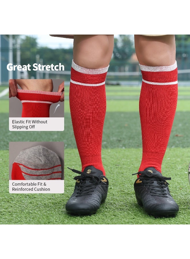 SKY WING Unisex Athletic Knee High Breathable Compression Solid Tube Soccer Football Sport Socks 1/2/3/4 Pairs for Youth Adult - Image 2