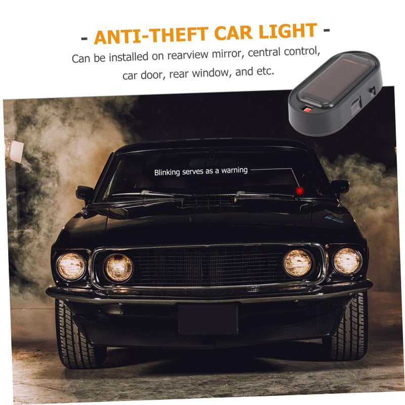 2 Pack Solar Car Warning Flashing Lights with Auto Sensor USB Rechargeable Alarm - Image 4