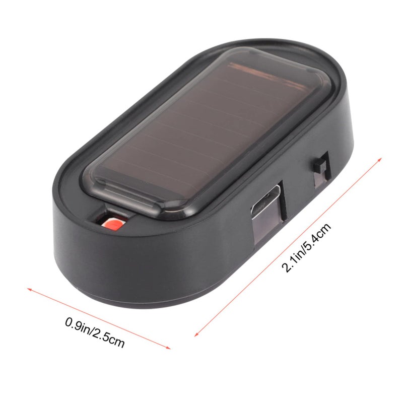 2 Pack Solar Car Warning Flashing Lights with Auto Sensor USB Rechargeable Alarm - Image 3