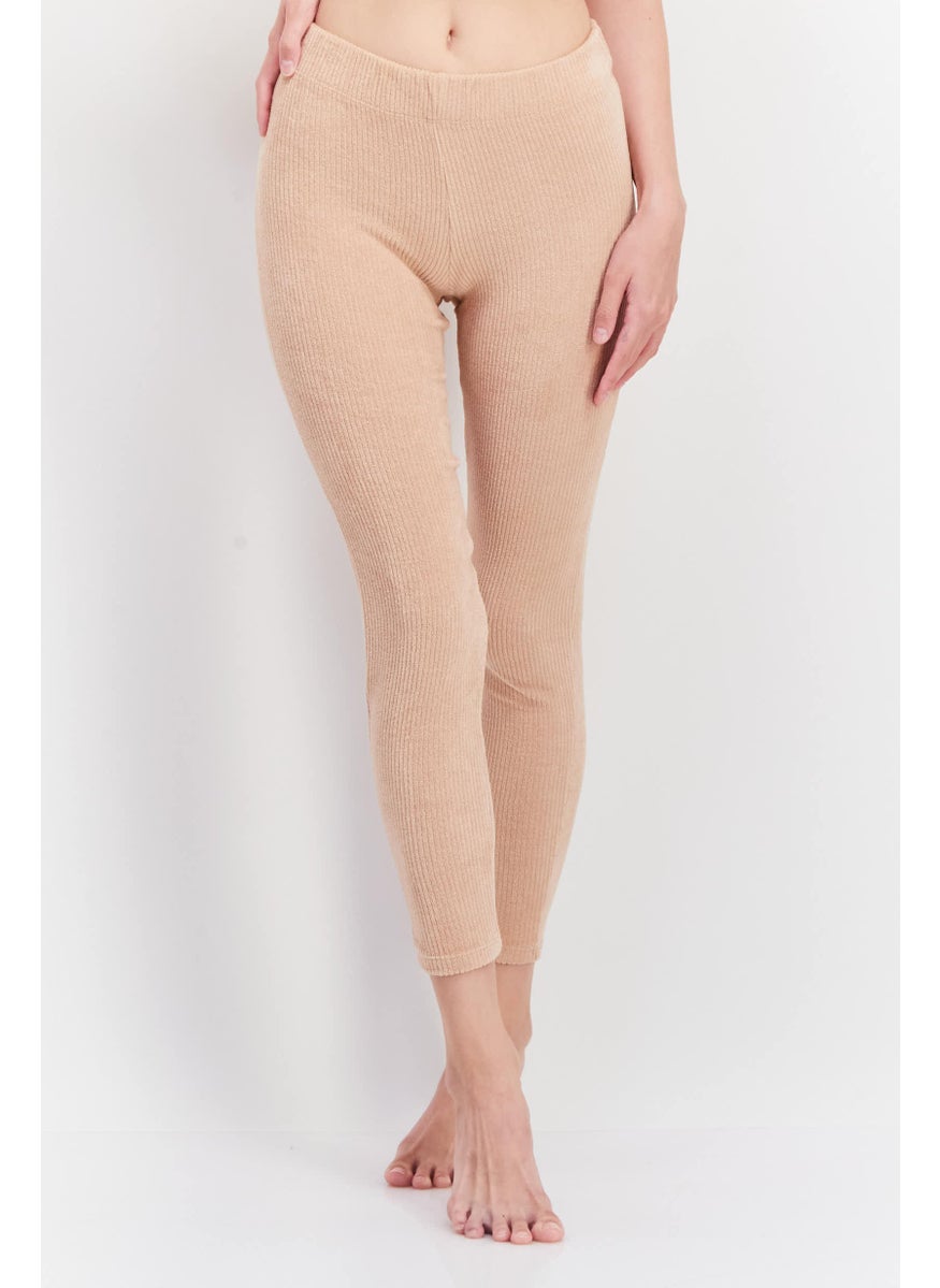 Etam Women Textured Pyjama Pants, Beige  - Image 1
