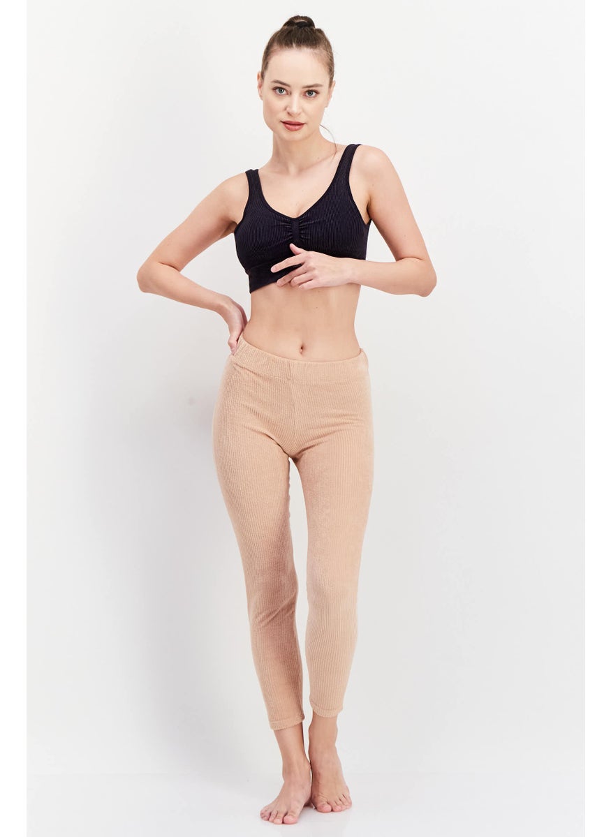 Etam Women Textured Pyjama Pants, Beige  - Image 3