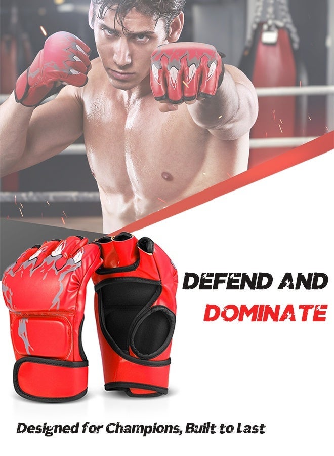 Sweet Life MMA Gloves Fingerless Boxing Gloves for Men, Women & Teens - UFC Grappling Kickboxing Training  Mitts - Image 1