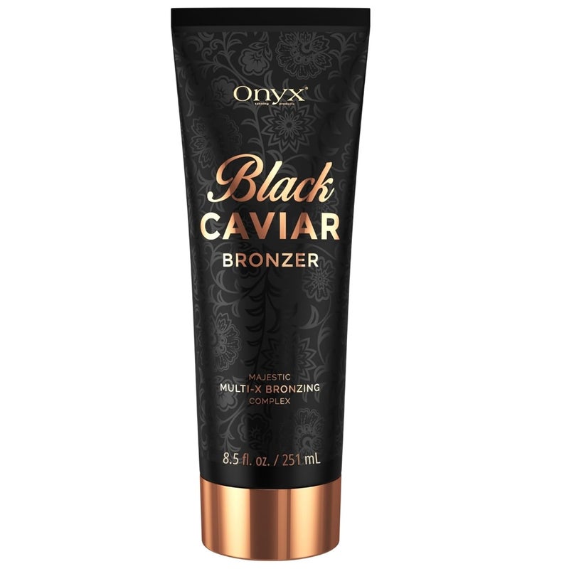 Onyx Onyx Black Caviar Dark Tanning Lotion 85 fl oz  Advanced Body Bronzer and Tanning Accelerator  Instant Tan Enhancer  for Indoor Tanning Beds and Outdoor Sun  Achieve Ultra Dark Skin Results 
