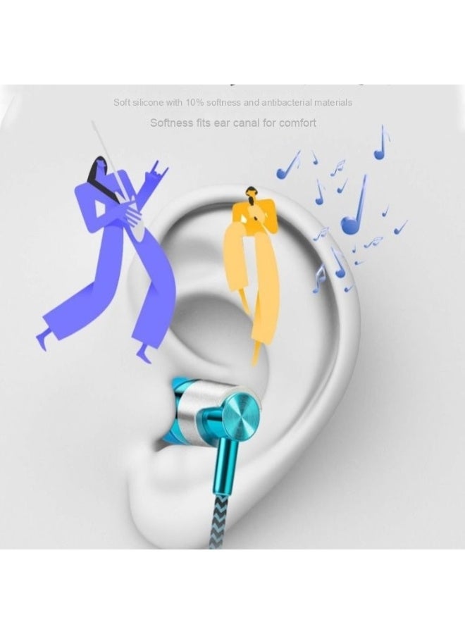 Nylon Braided Anti-Tangle Headphones for Oppo, Huawei, Vivo, Xiaomi, Gaming, Android - Heavy Bass with Inline Control - Image 2