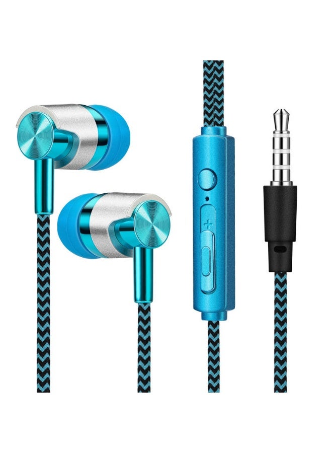 Nylon Braided Anti-Tangle Headphones for Oppo, Huawei, Vivo, Xiaomi, Gaming, Android - Heavy Bass with Inline Control - Image 1