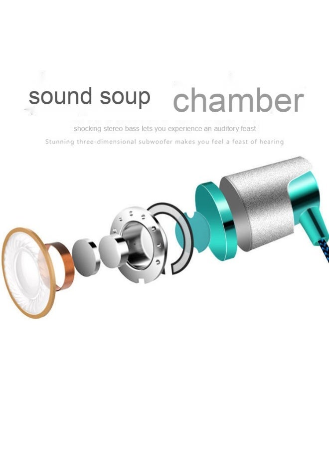 Nylon Braided Anti-Tangle Headphones for Oppo, Huawei, Vivo, Xiaomi, Gaming, Android - Heavy Bass with Inline Control - Image 3