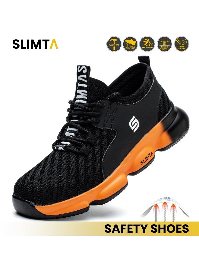 سليمتا أحذية سلامة SLIMTA للرجال والنساء مقاومة للانزلاق بغطاء صلب لأصبع القدم مع شبكة قابلة للتنفس وخفيفة الوزن ومريحة ومضادة للثقب - Image 1