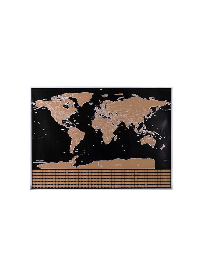 نيبمينينت ملصق يعبر عن خريطة تفاعلية للعطلات أسود/ذهبي