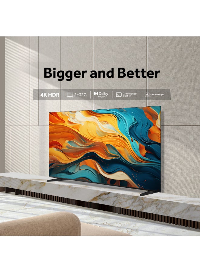 هاير تلفاز LED بحجم 75 بوصة، ذكي، 4K HDR10، 60 هرتز، صوت دولبي، جوجل TV - H75K85FUX - Image 2