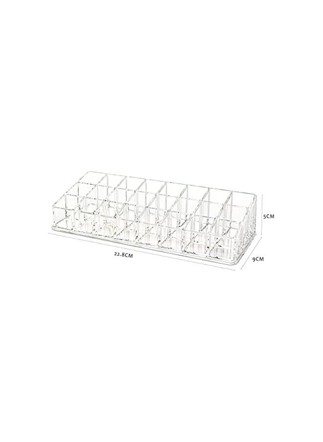 The Bros Lipstick Holder, 24 Spaces Clear Acrylic Lipstick Organizer Display Stand Cosmetic Makeup Organizer for Lipstick, Brushes, Bottles, and More  - Image 5