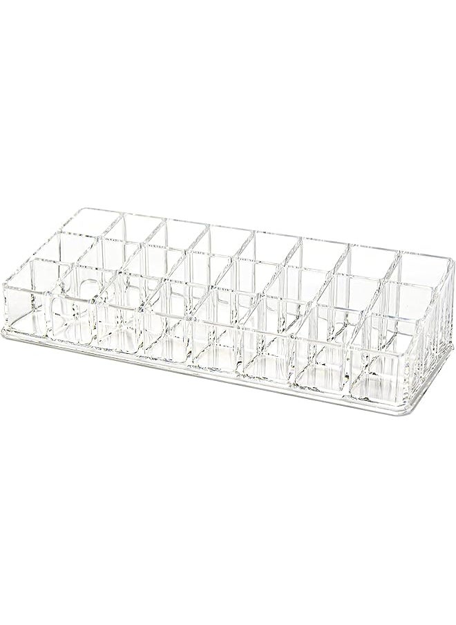 The Bros Lipstick Holder, 24 Spaces Clear Acrylic Lipstick Organizer Display Stand Cosmetic Makeup Organizer for Lipstick, Brushes, Bottles, and More  - Image 1