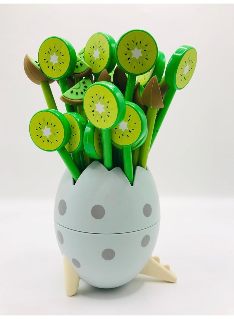 40 قلم كيوي جميل ، قلم محايد ، قلم كاواي متعة ، قلم كتابة الفاكهة ، 0.5 مم الحبر الأسود قلم رائع ، قلم مضحك جديد ، مناسبة للأطفال المكاتب المنزلية المدرسية الطلاب هدية كيوي مساعد جيد - Image 4