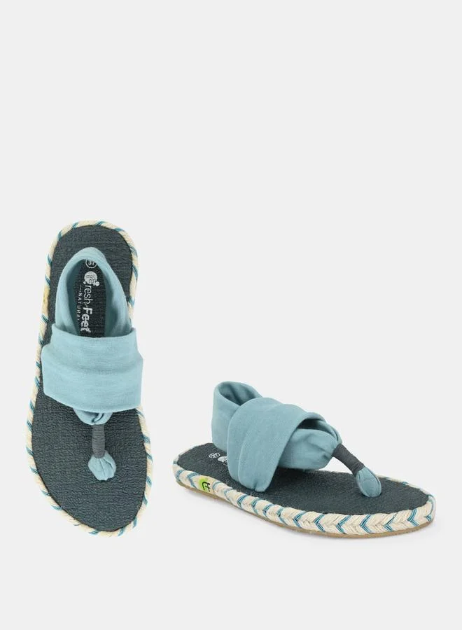 Fresh Feet Fresh Feet T-Strap Slingback Flat Sandals