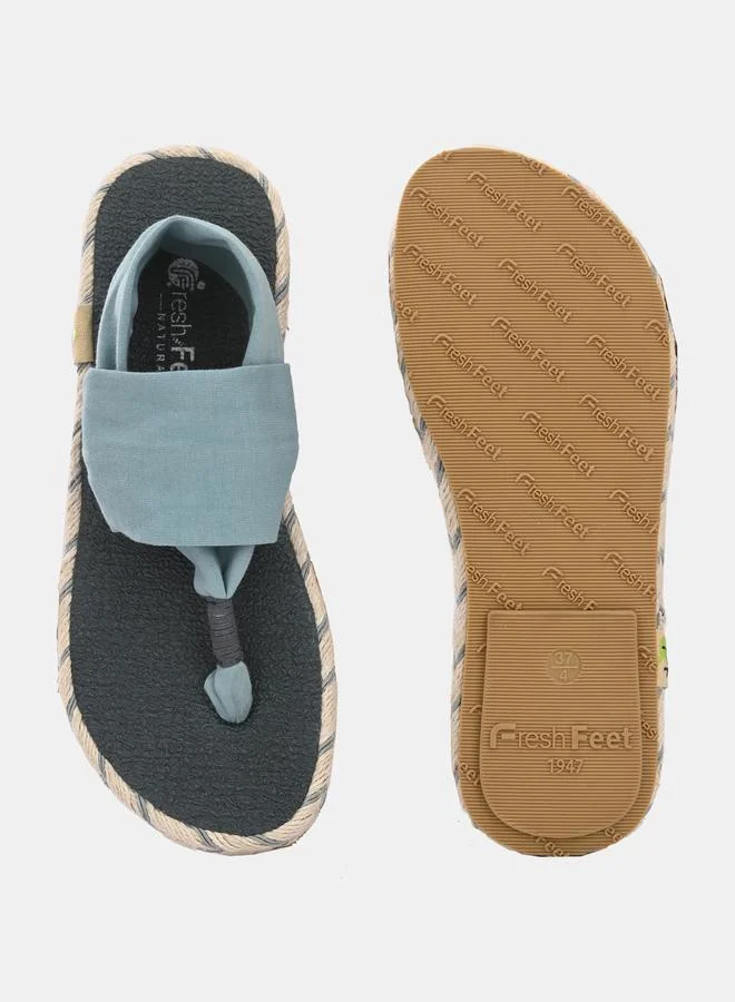 Fresh Feet Fresh Feet T-Strap Slingback Flat Sandals