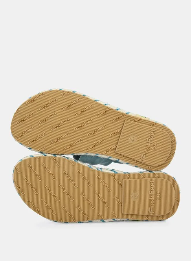 Fresh Feet Fresh Feet T-Strap Slingback Flat Sandals