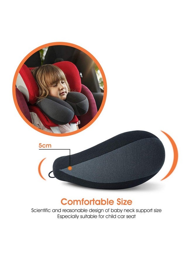 إنفانسيا وسادة الرقبة للسفر لدعم الذقن للأطفال من INFANZIA، تساعد على دعم الرأس والرقبة، مصممة بشكل مريح لدعم الرأس والرقبة والذقن - مثالية للأطفال الصغار والأطفال، لون أسود - Image 1