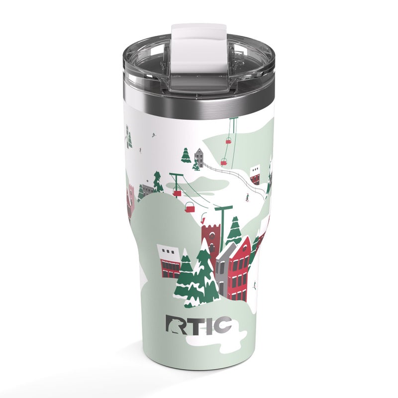RTIC كوب RTIC الأساسي سعة 20 أونصة مع غطاء، مبطن بالسيراميك، معزول، مصنوع من الفولاذ المقاوم للصدأ، معدني، بجدار مزدوج معزول بتفريغ الهواء، كوب سفر للقهوة المثلجة والشاي والمشروبات الساخنة والباردة، مثالي للأنشطة الترفيهية بعد التزلج - Image 1