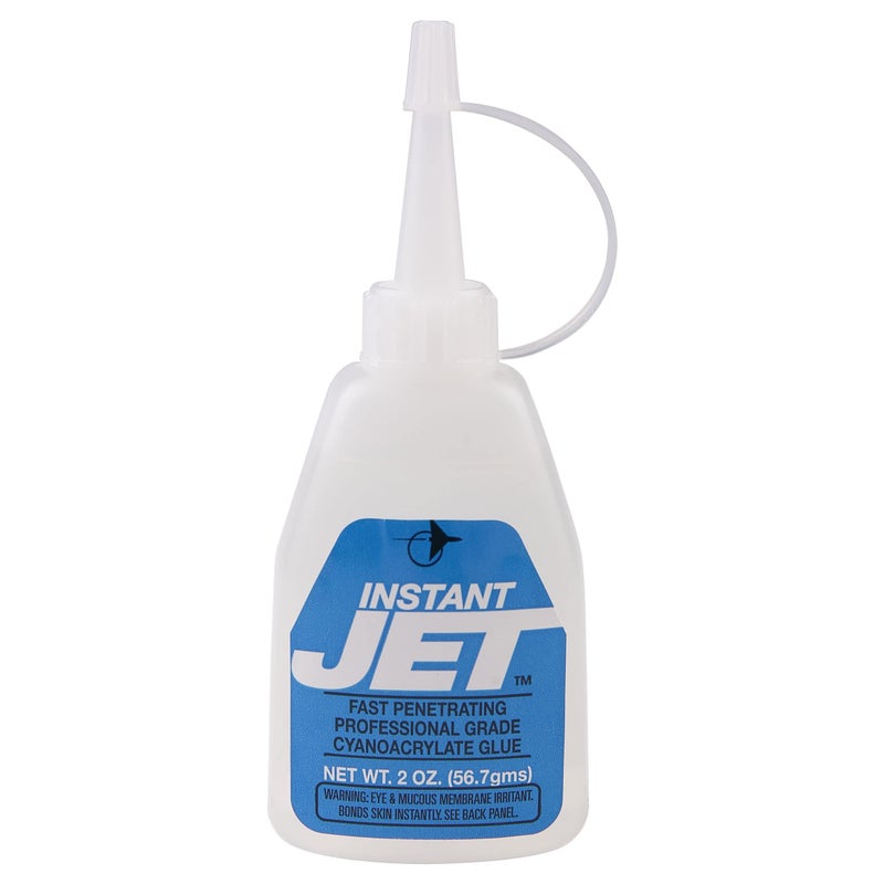 JET GLUE غراء جيت - غراء جيت فوري - غراء CA طويل الأمد - متعدد الاستخدامات سريع العمل - يخترق المواد المسامية ويزيد من مقاومة الصدمات - 2 أونصة - Image 1