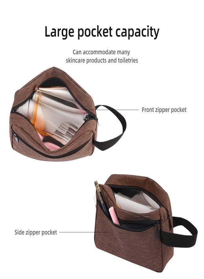 Icramsy Travel Toiletry bag Toiletry bag for women men Hanging Cosmetic bag Travel accessories for Women Men (Brown) - Image 4