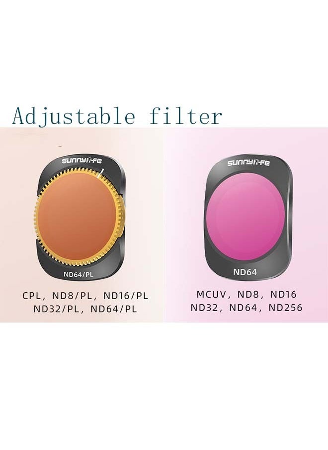 Sunnylife Sunnylife for Pocket 3 NDPL CPL Filters Kit Osmo Pocket 3 Accessories ND64 8 16 32 UV Lens Filters Gimbal Protector Set Filter Accessories  - Image 4