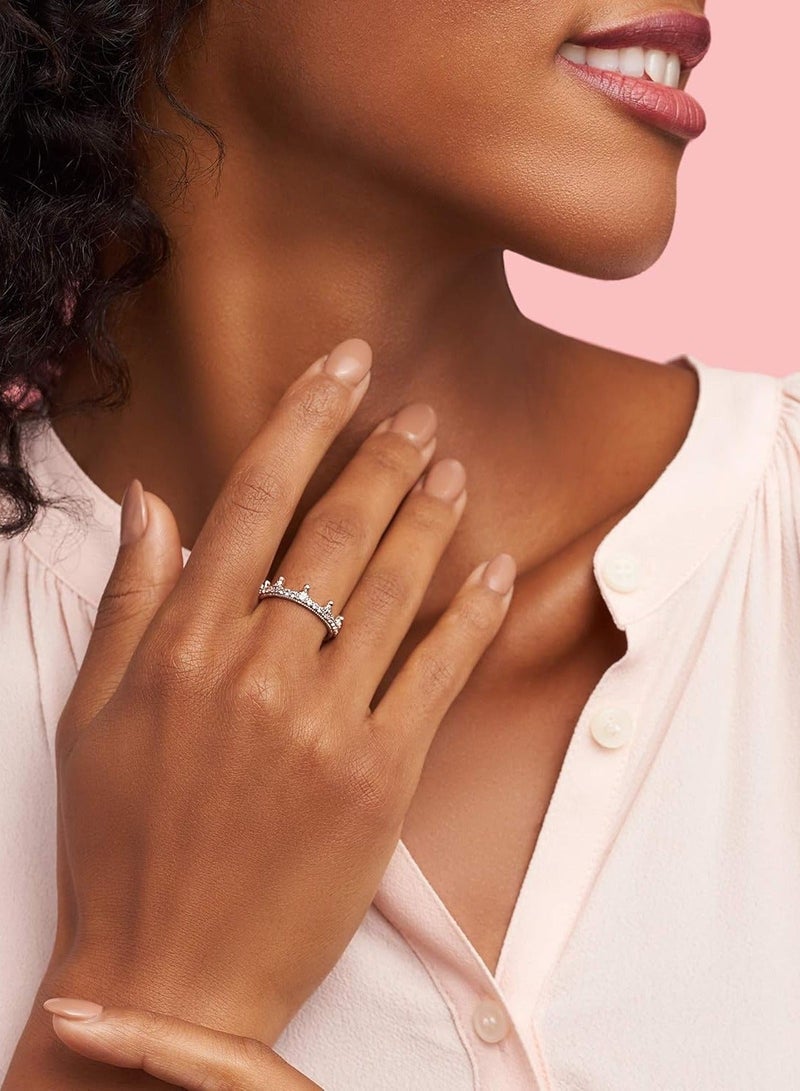 Pan Home Crown Sparkle Zircon Vintage Ring - Image 2