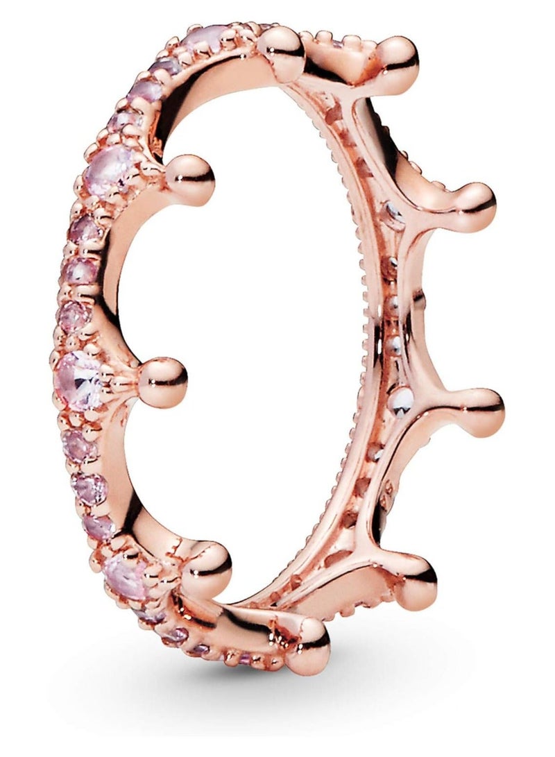 Pan Home Crown Sparkle Zircon Vintage Ring - Image 1