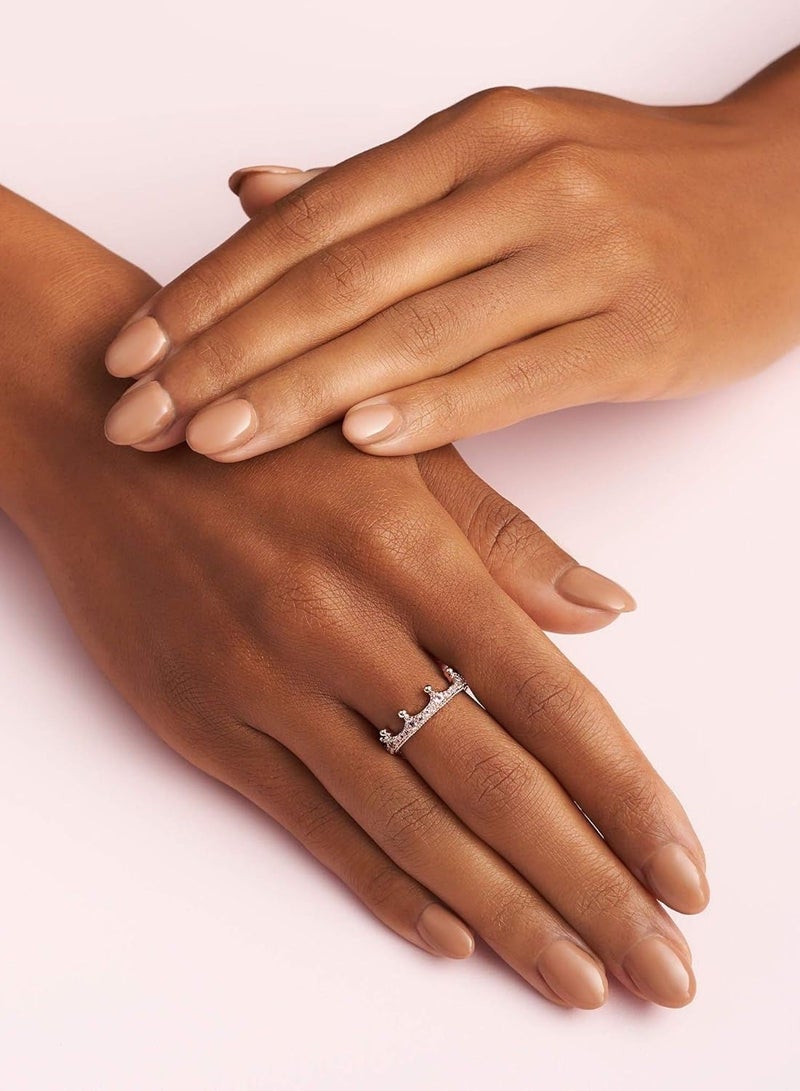 Pan Home Crown Sparkle Zircon Vintage Ring - Image 4