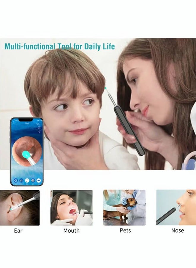 AOLION Ear Wax Removal Kit - Ear Wax Removal with Camera Wi-Fi Visible Descaling Spoon with 6 Soft Silicone Ear Spoons Wireless Ear Endoscope 30fps HD with LED Light 2.4Ghz for iPhone/iPad/Android Phone - Image 2