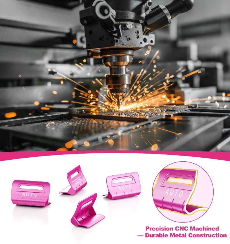 Eamplest for Jeep 4 PCS Upgrade Metal Window Switch Button Cover Compatible with Jeep Wrangler JL JLU 2026 2025 2024 2023 2022 2021 2020 2019 2018 & Gladiator JT 2020-2025 Interior Accessories (Pink) - Image 2