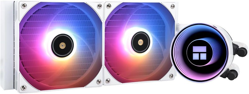 Thermalright Frozen Notte 240 WHITE ARGB Water Cooling CPU Cooler, 240 White CPU Cooler Specifications, Double PWM Fans, S-FDB V2 Bearings, Suitable for AMD/AM4 AM5, Intel LGA 1700/1150/1151/1200/2011 - Image 1
