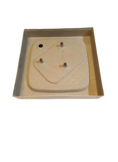 HAR & Unex Shower tray for bathroom 70x70x13 cm. square model - beige color with drain fitting  - Image 2