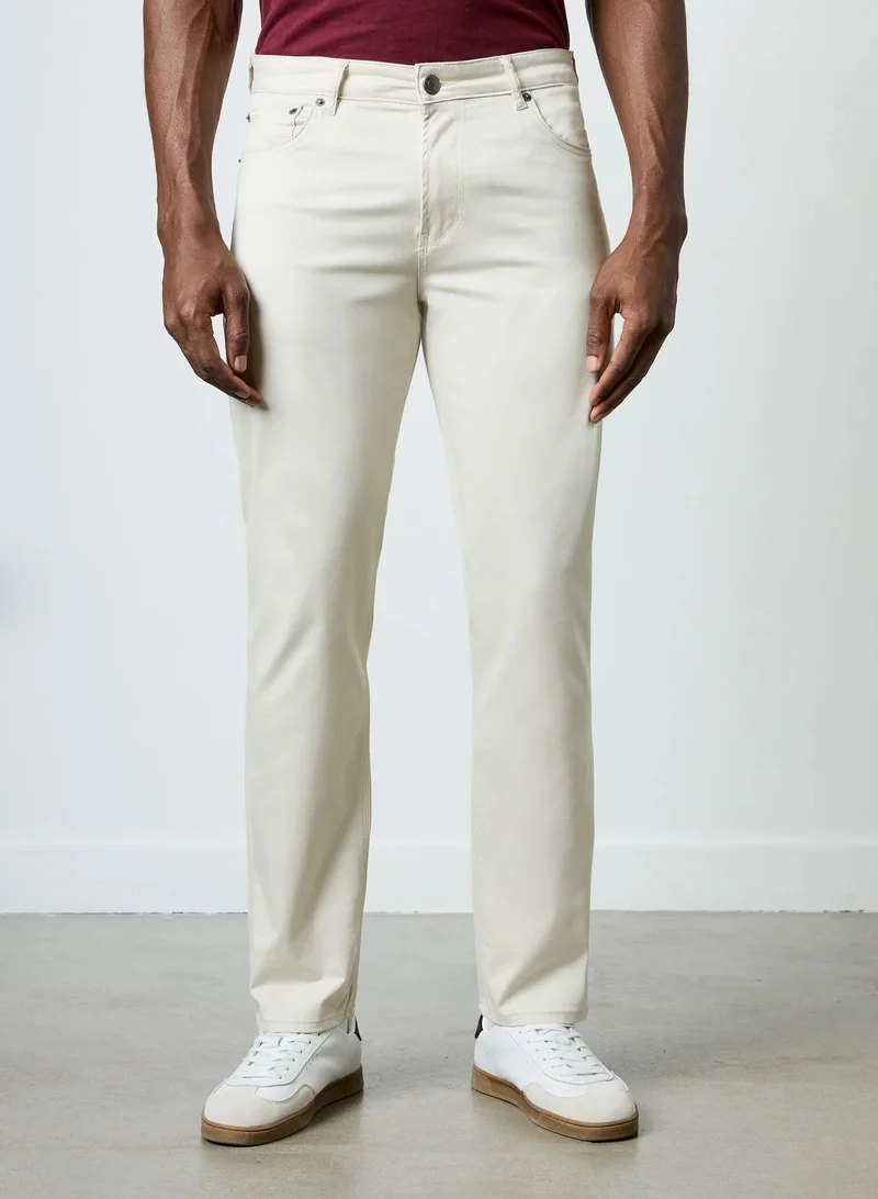 French Connection Stone Cotton Stretch 5 Pocket Jeans for Men | Best Price UAE