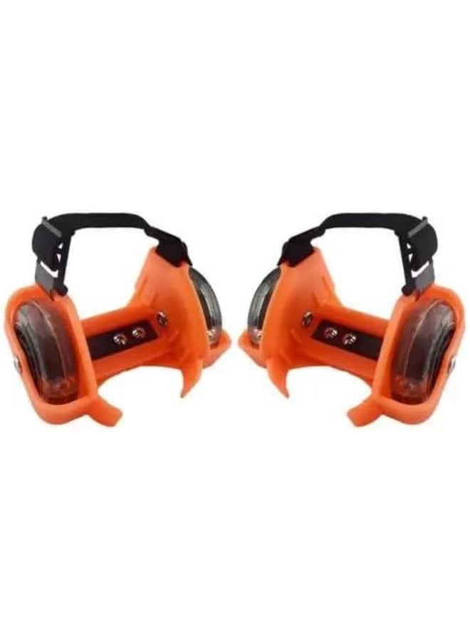 SAFENHAND 1 Pair Heel Wheels Flashing Heel Skate Heel Wheel Roller Heel Roller Skate Practice Child Tricolor Roller Skating - Image 1