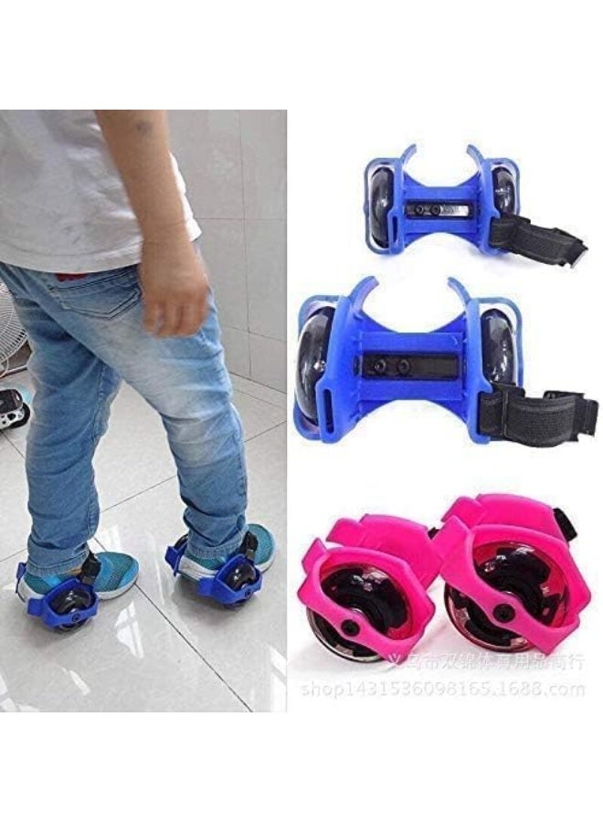 SAFENHAND 1 Pair Heel Wheels Flashing Heel Skate Heel Wheel Roller Heel Roller Skate Practice Child Tricolor Roller Skating - Image 2