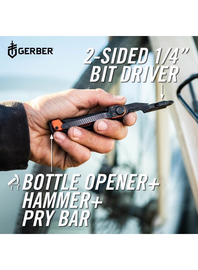 Gerber أداة متعددة الاستخدامات Gear Armbar Trade 8 في 1 - شفرة حادة بطول 2.5 بوصة، قضيب رافعة، مطرقة - معدات وأدوات EDC - برتقالي محترق - Image 4