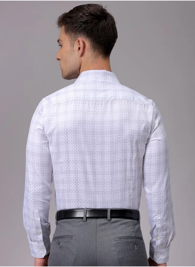 شركة المرآب الهندية Men Slim Fit Striped Full Sleeves Cutaway Collar Formal Shirt