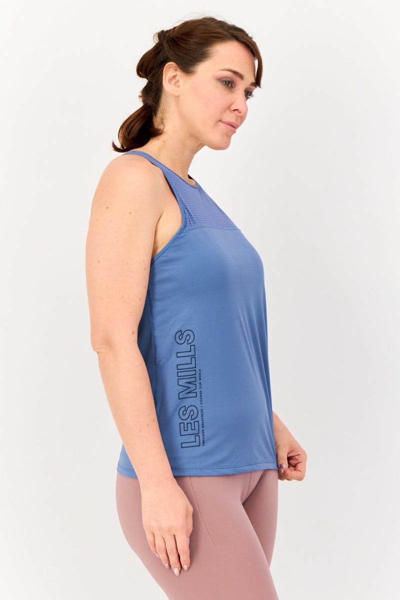 Reebok Women Sportswear Fit Sleeveless Training Top, Slate Blue - Image 2