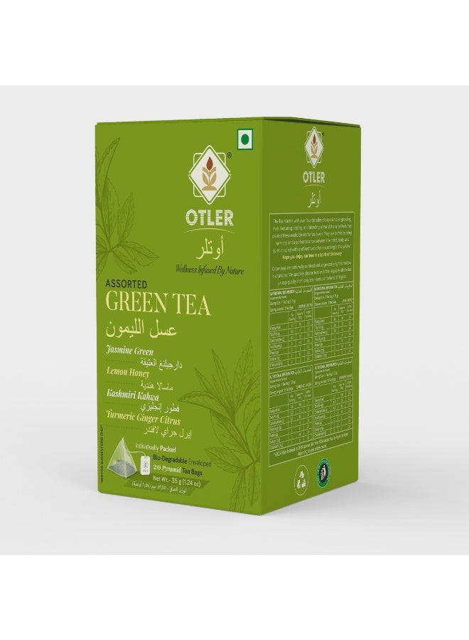 Otler GREEN TEA 20 TEA BAGS BOX - Image 2