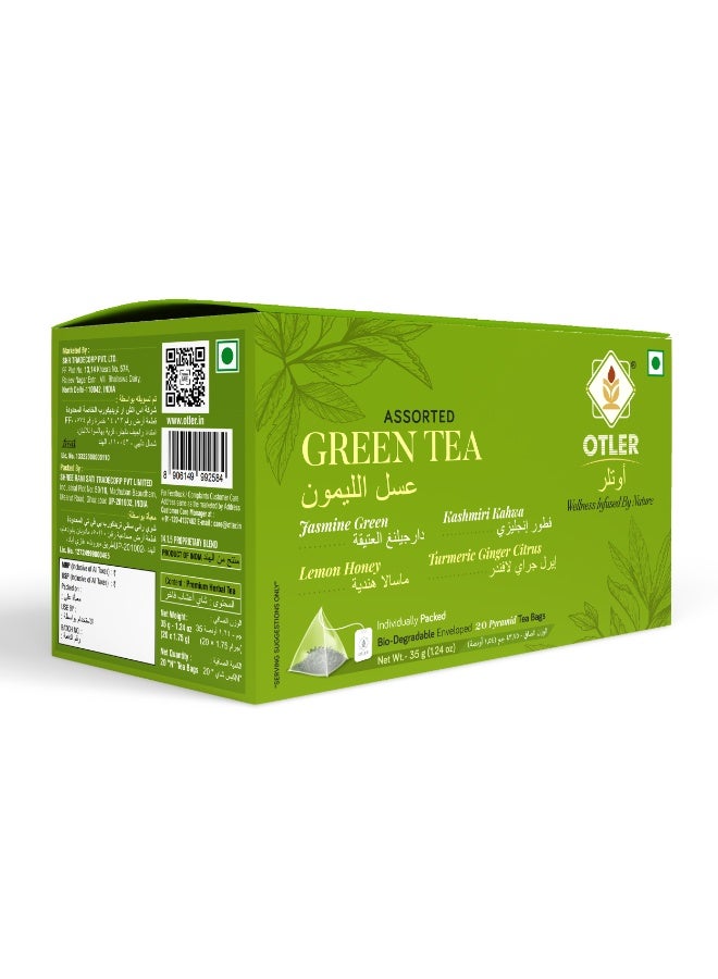Otler GREEN TEA 20 TEA BAGS BOX - Image 3