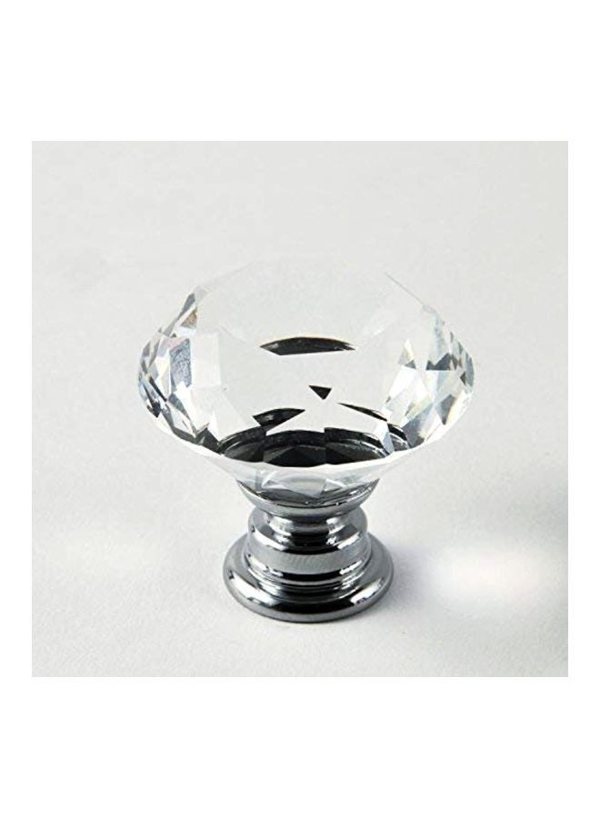 12-Piece Diamond Shape Crystal Glass Knob Set Clear 1.8x1.1x0.6inch - Image 4
