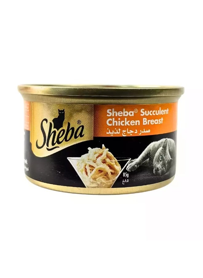 Sheba Sheba Cat Wet Food With The Flavor Of Succulent Chicken Breast In Gravy- 85gms  - Image 1