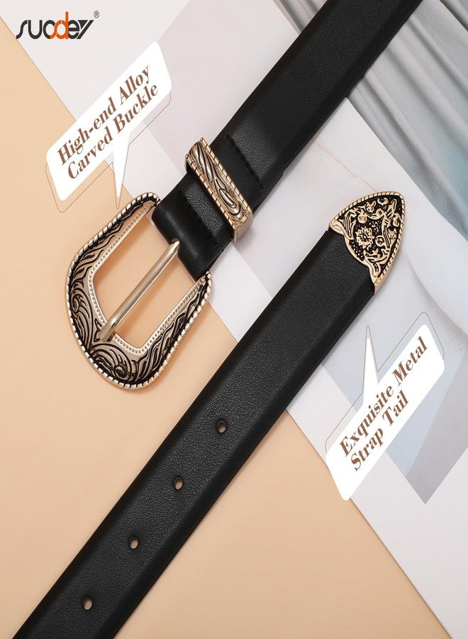 سوزدي أحزمة جلدية غربية نسائية من SUOSDEY مناسبة للجينز والفساتين، مزودة بإبزيم معدني عتيق. - Image 4