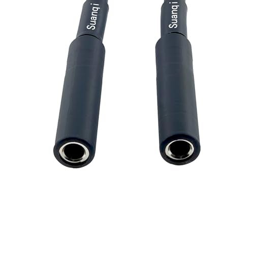 Suanqi Right Angle 6.35 mm Male to 6.35 Female Adapter Gold Plated ¼ inch ts to ts Pancake Type Connectors Cable for Speaker Patch Guitar (TRS Male to TRS Female) 1 - Image 5