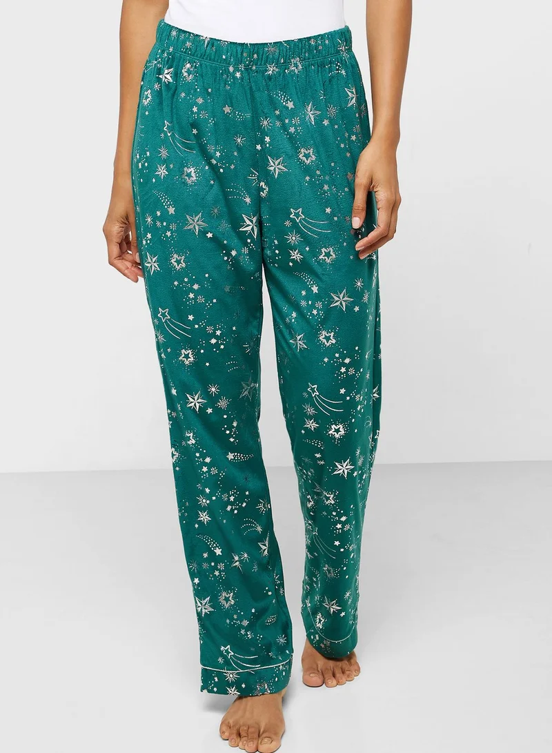 CHELSEA PEERS Floral Printed Shirt & Pyjama Set