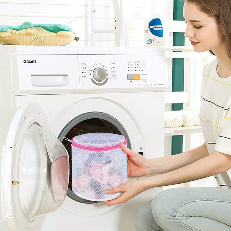 GALENO Mesh Laundry Bag with Zipper Clothing Washing Bags for Laundry Blouse Bra Hosiery Stocking Underwear Shoe Lingerie Travel Storage Organize Bag 3pc Round mesh bag - Image 4